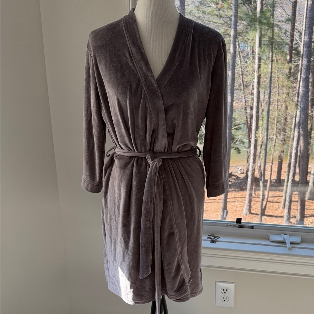 Splendid Cocoa Color Velour Robe, S/M, EUC